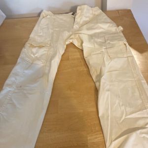 White cargo pants